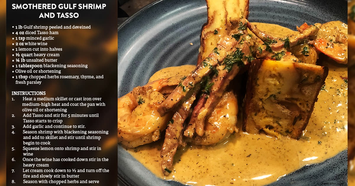 Recette et démonstration de crevettes du Golfe à la tasso