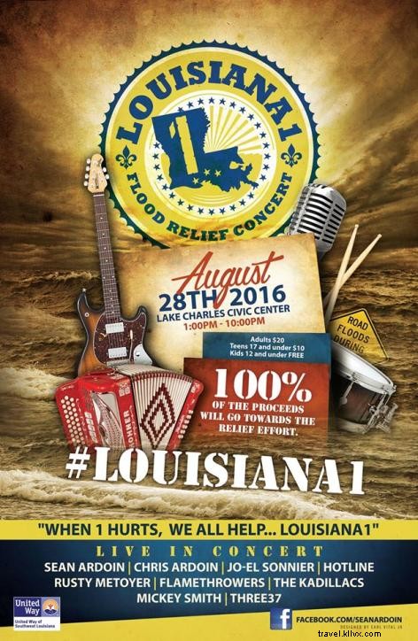 Louisiana Strong : concert de solidarité pour les victimes des inondations à Lake Charles, LA