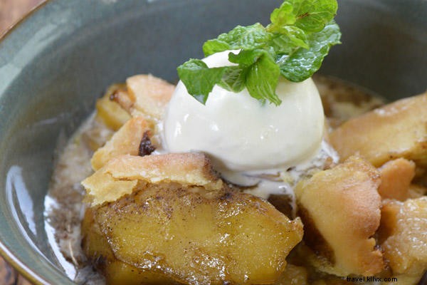 Crumble aux pommes à la poêle avec pâte à tarte