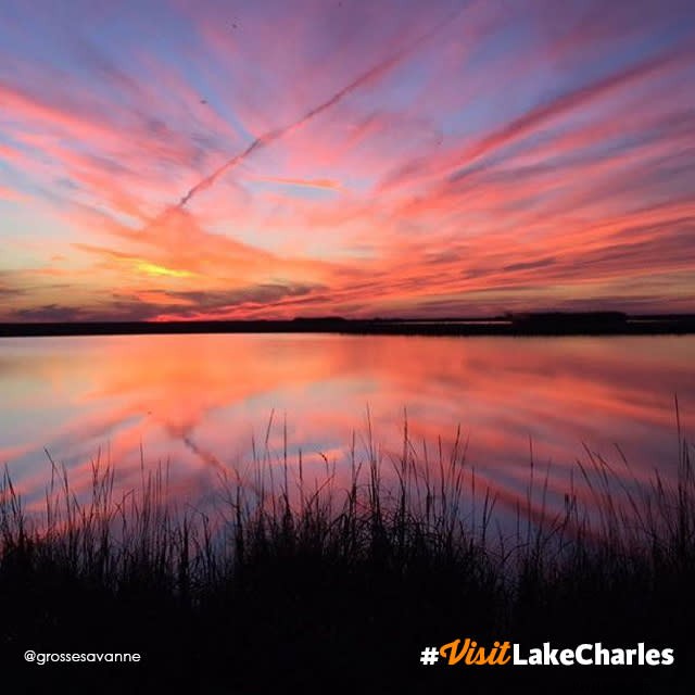 Coucher de soleil à Grosse Savanne : Photo du mois #VisitLakeCharles
