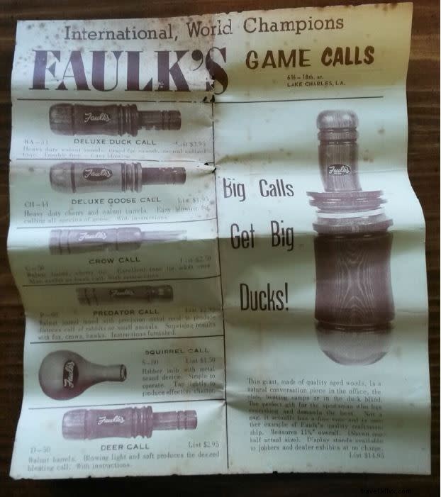 Faulk’s Game Calls : fabricant d appels de canard à Lake Charles