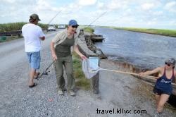 Pêche à la crevette dans le Sud-Ouest de la Louisiane