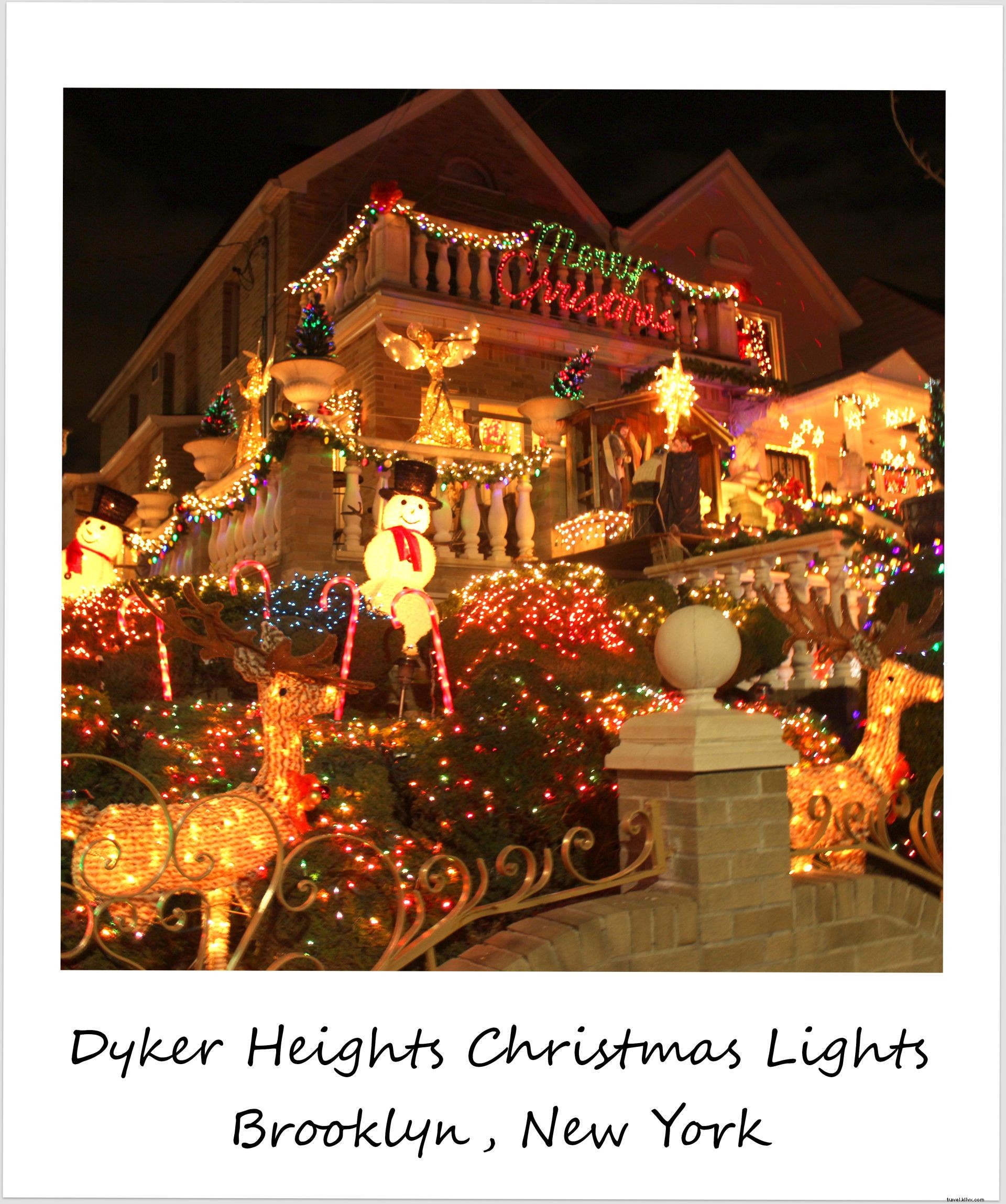 Polaroïd de la semaine : les folles lumières de Noël à Dyker Heights, Brooklyn