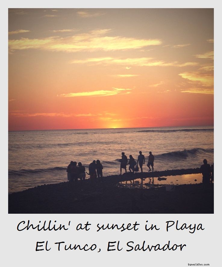 Polaroid de la semaine : détente au coucher du soleil au Salvador