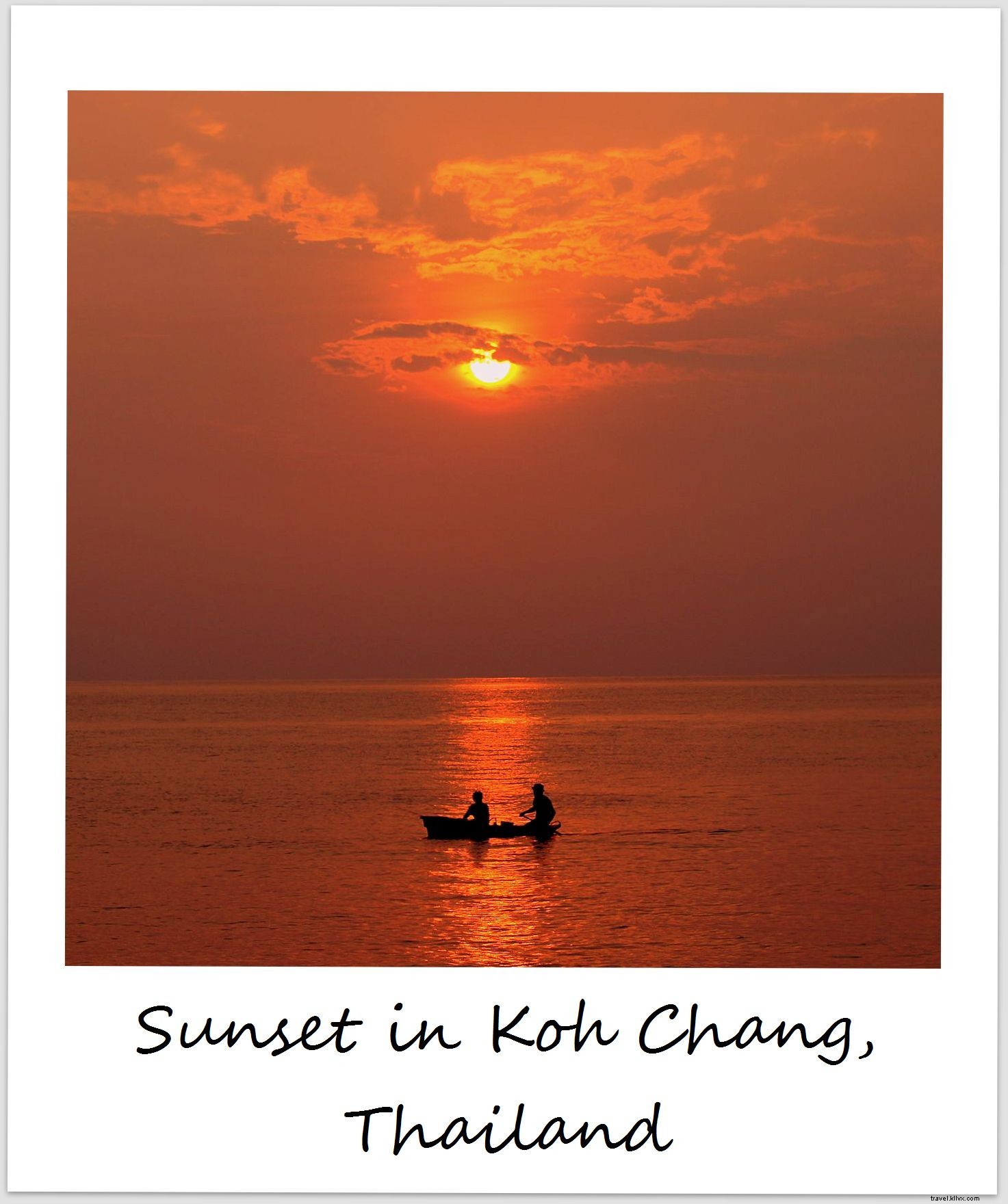 Polaroïd de la semaine : coucher de soleil à Koh Chang, Thaïlande