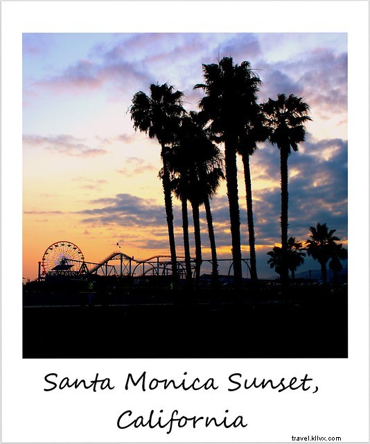 Polaroid de la semaine : coucher de soleil à Santa Monica, Californie