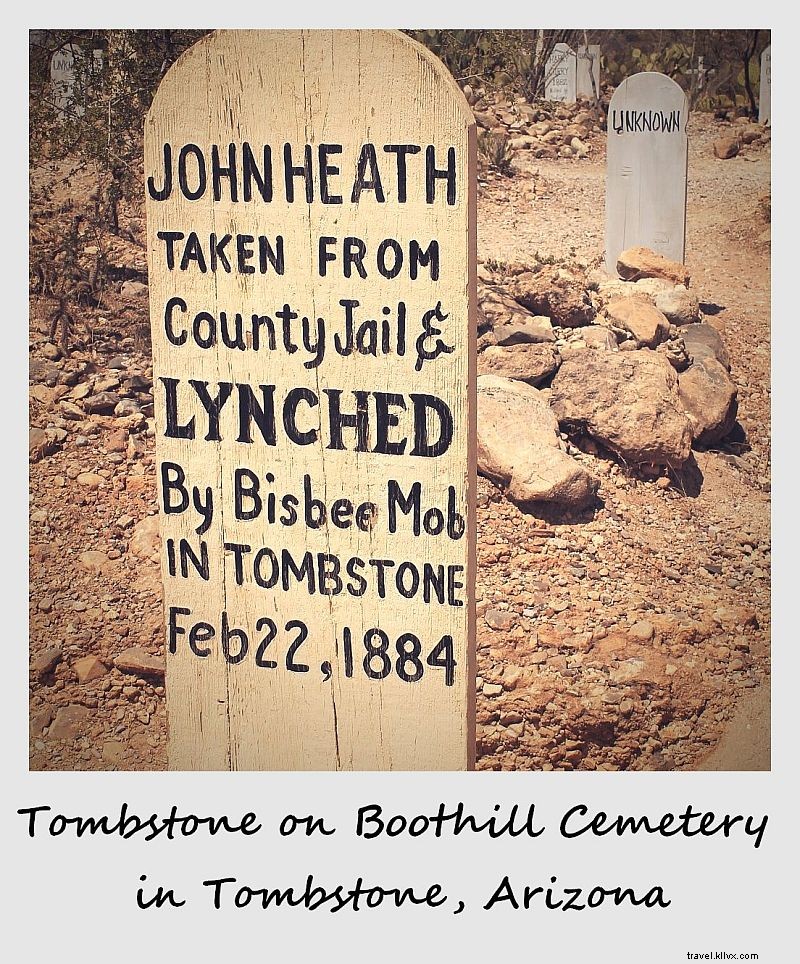 Polaroïd de la semaine : Tombstone au cimetière Boothill, Arizona