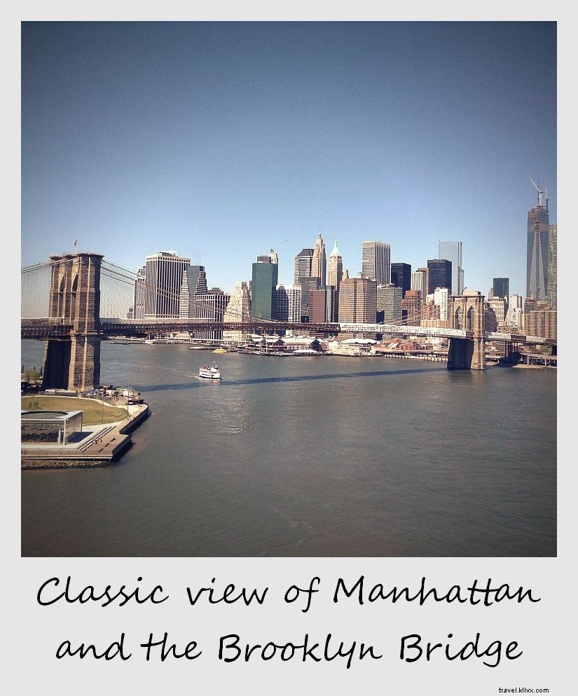 Polaroid de la semaine : le pont de Brooklyn et la silhouette de Manhattan