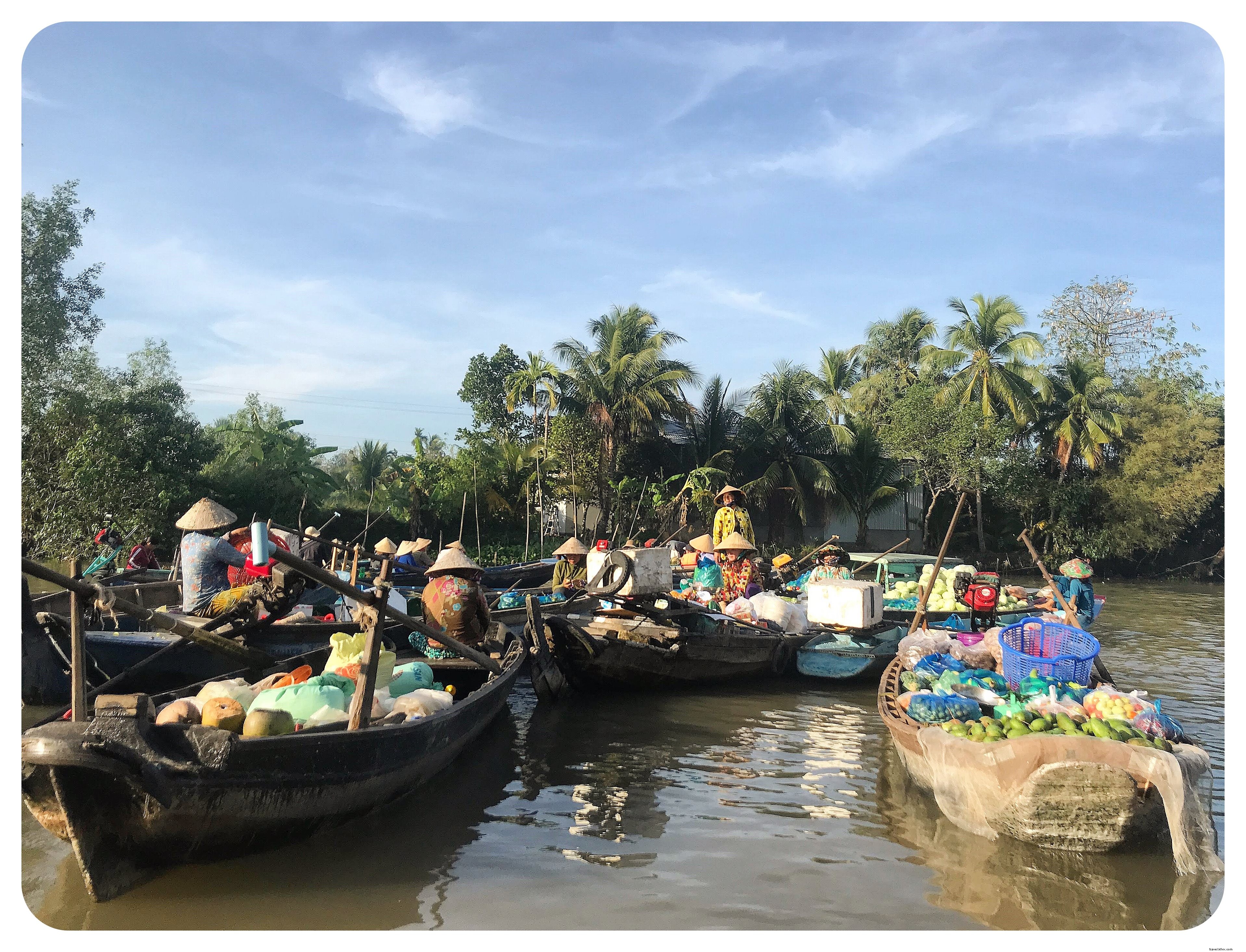 Le delta du Mékong au Vietnam : marchés flottants et quotidien sur le fleuve