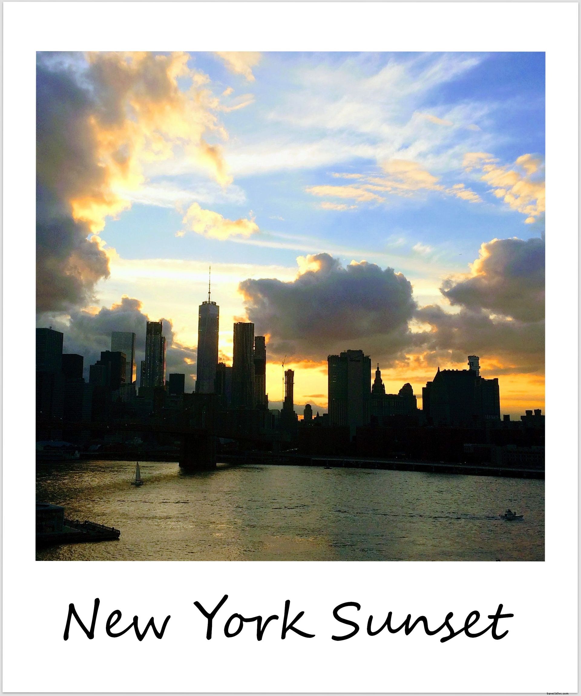 Polaroïd de la semaine : un splendide coucher de soleil à Manhattan