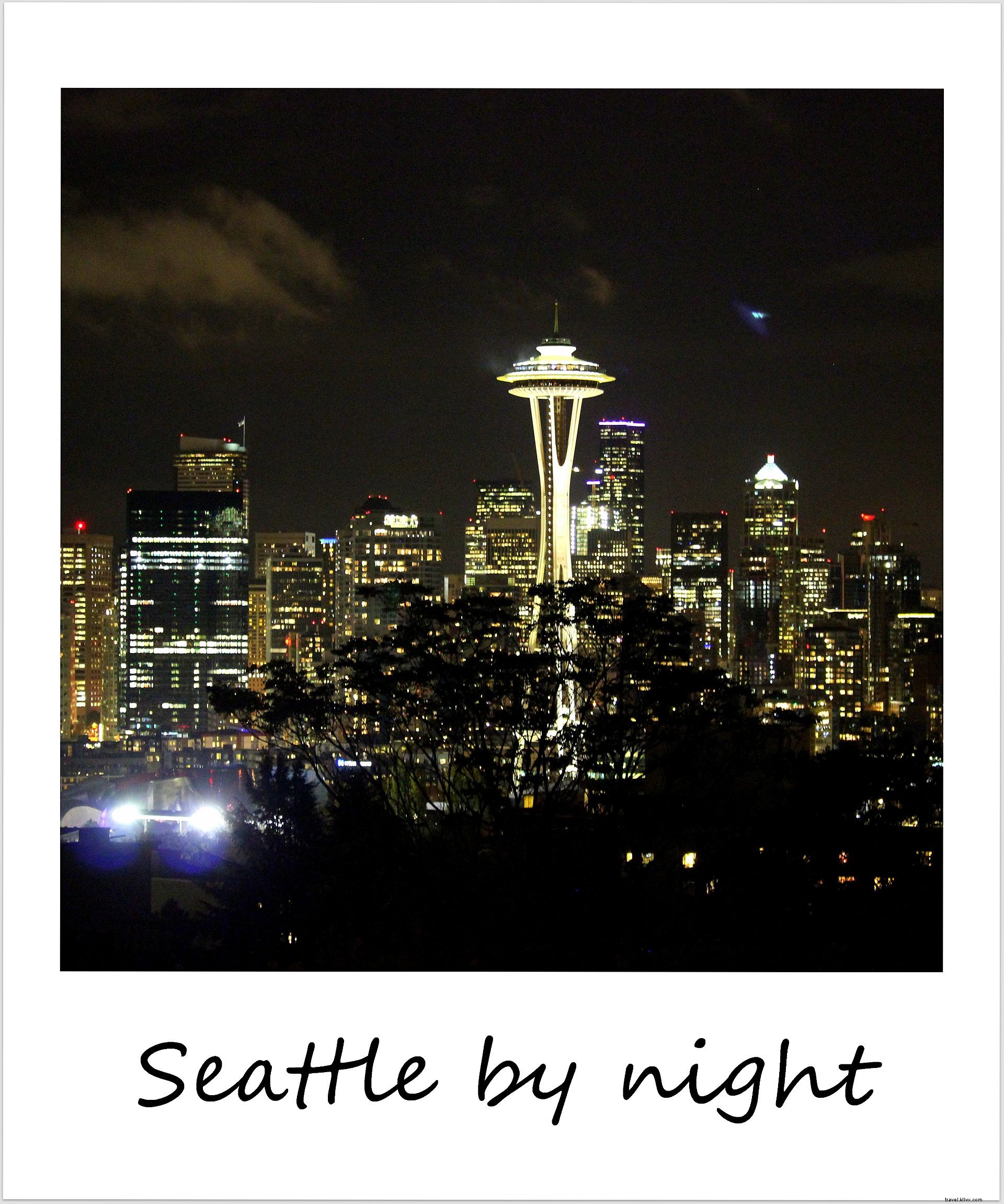 Polaroïd de la semaine : Seattle de nuit