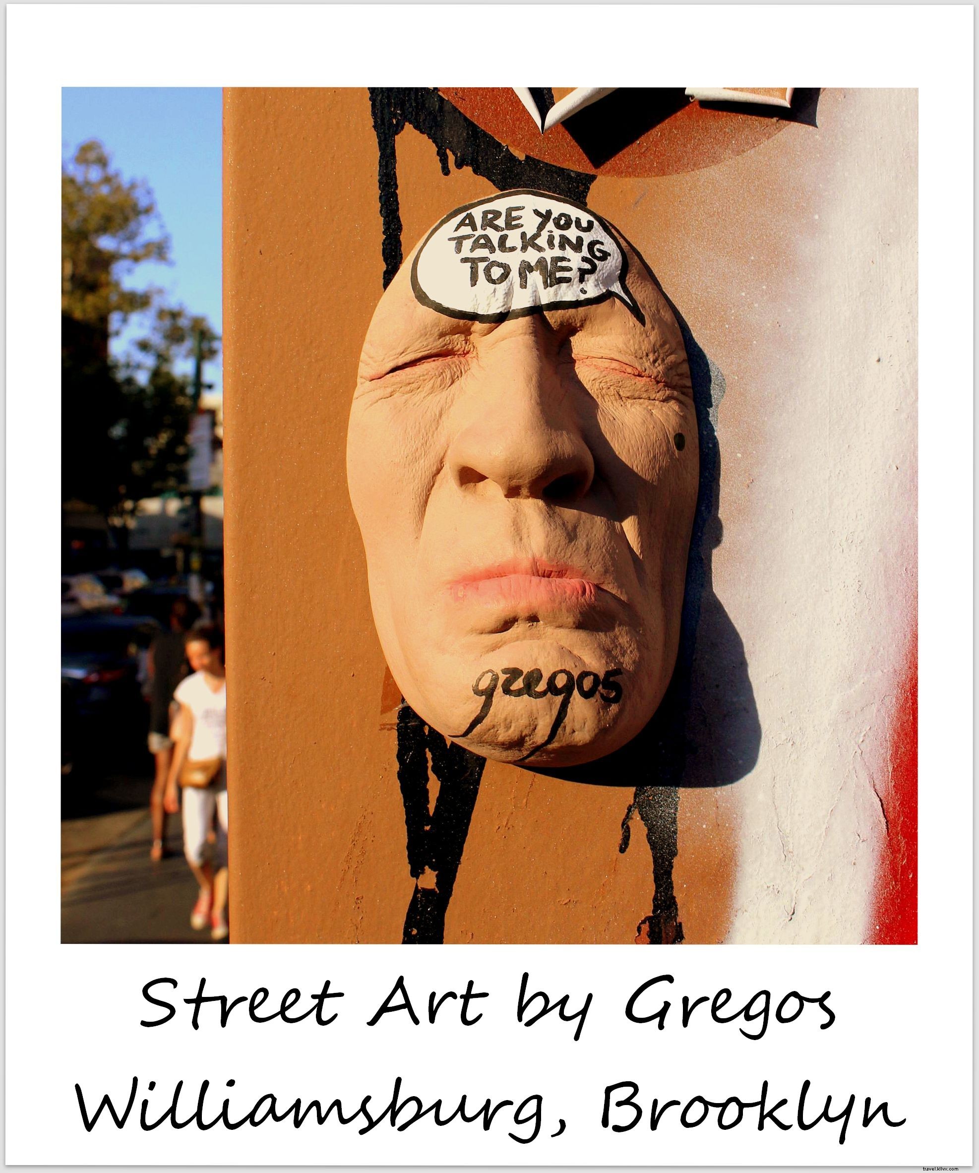 Polaroïd de la semaine : le street art de Gregos à Williamsburg, Brooklyn