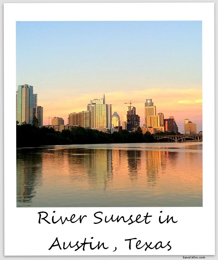 Polaroïd de la semaine : coucher de soleil sur Austin, Texas
