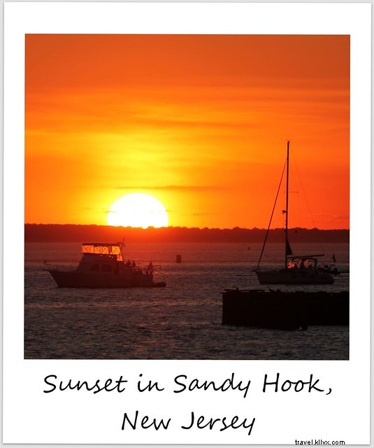 Polaroïd de la semaine : coucher de soleil à Sandy Hook, New Jersey