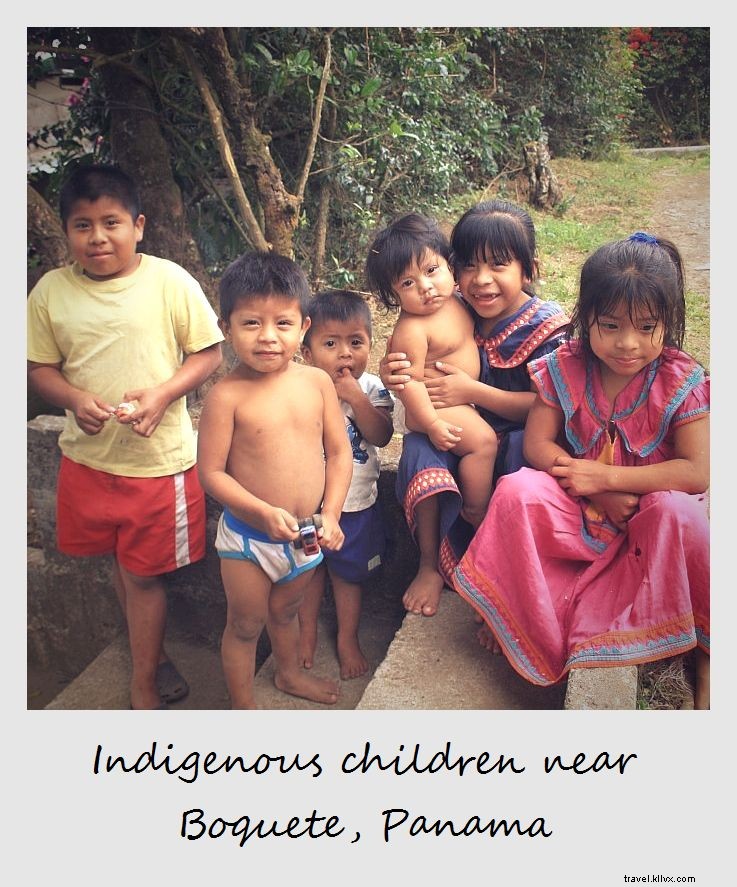 Polaroïd de la semaine : Enfants indigènes près de Boquete, Panama