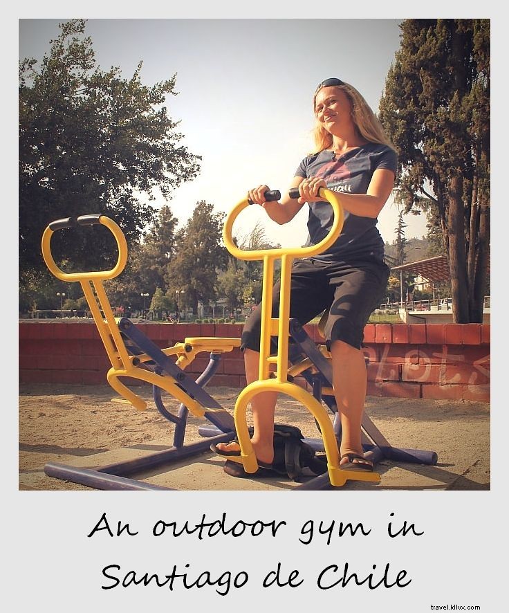 Polaroid de la semaine : une salle de sport en plein air à Santiago du Chili