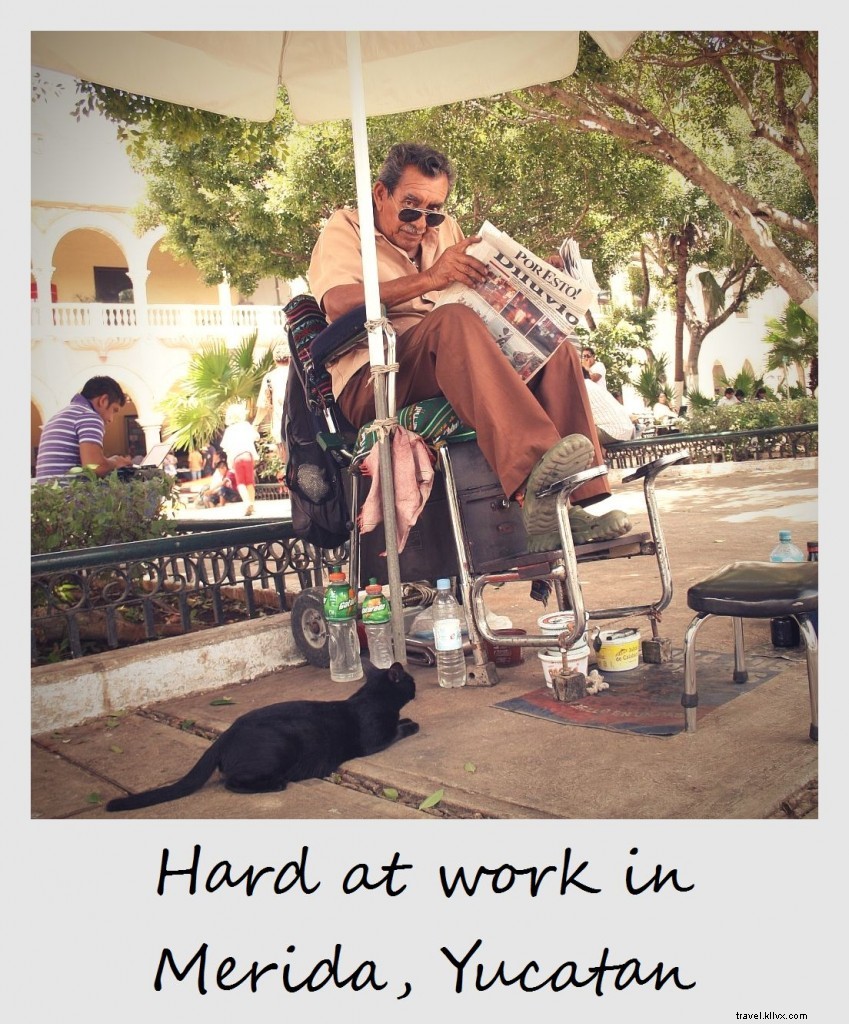 Polaroïd de la semaine : Au travail à Mérida