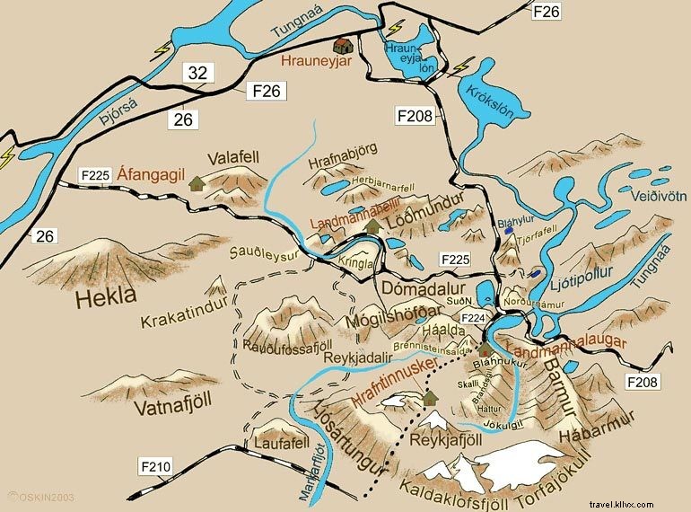 Trek et sentiers dans les montagnes arc‑en‑ciel de Landmannalaugar, Islande