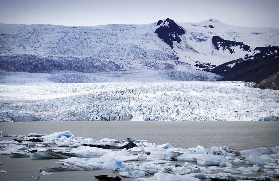 Lagune d icebergs de Fjallsárlón en Islande
