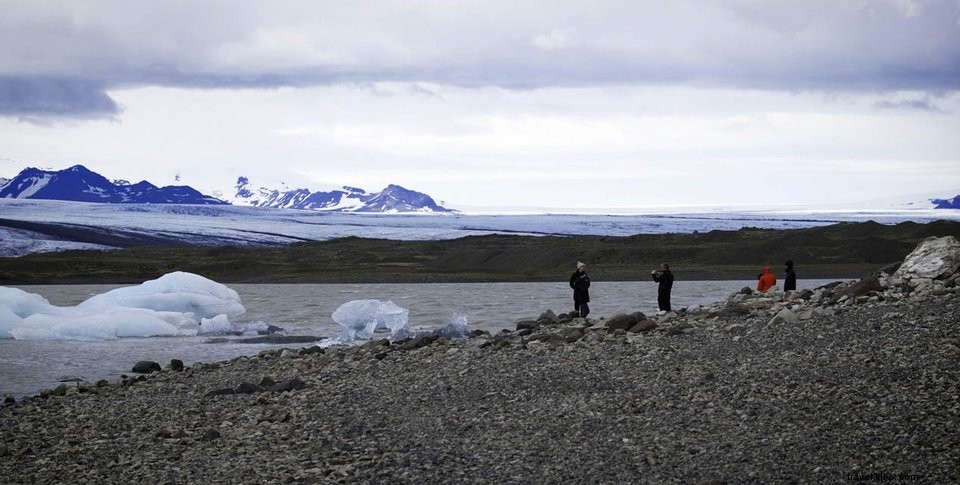 Lagune d icebergs de Fjallsárlón en Islande