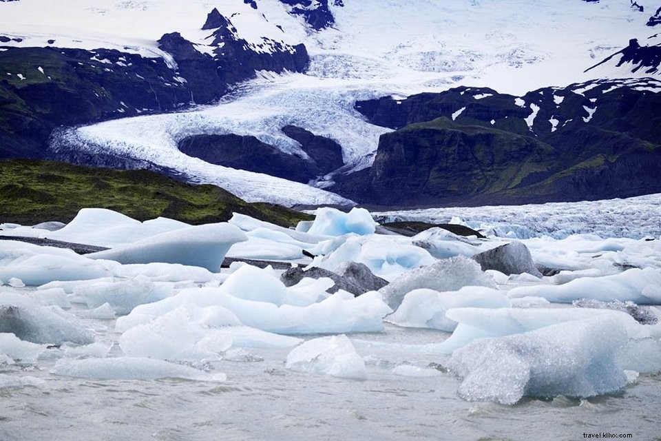 Lagune d icebergs de Fjallsárlón en Islande