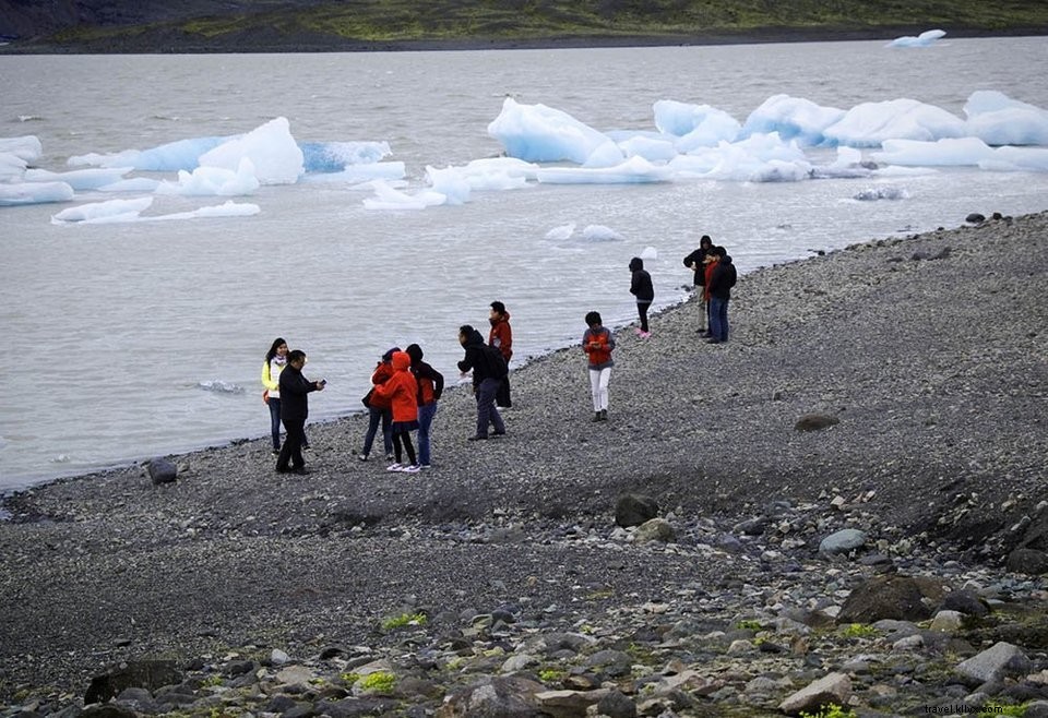 Lagune d icebergs de Fjallsárlón en Islande