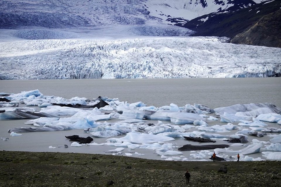 Lagune d icebergs de Fjallsárlón en Islande