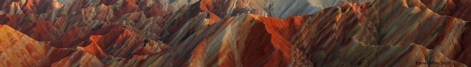Montagnes et collines arc-en-ciel de Zhangye Danxia, Chine