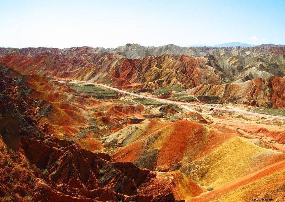 Montagnes et collines arc-en-ciel de Zhangye Danxia, Chine
