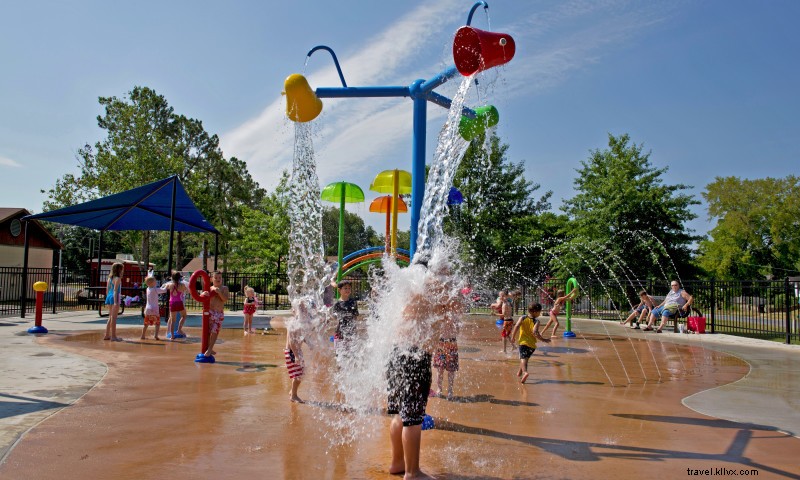 Aire de jeux aquatique au parc Tyndall
