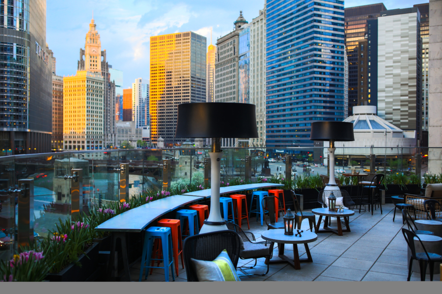 Bars et restaurants rooftop à Chicago