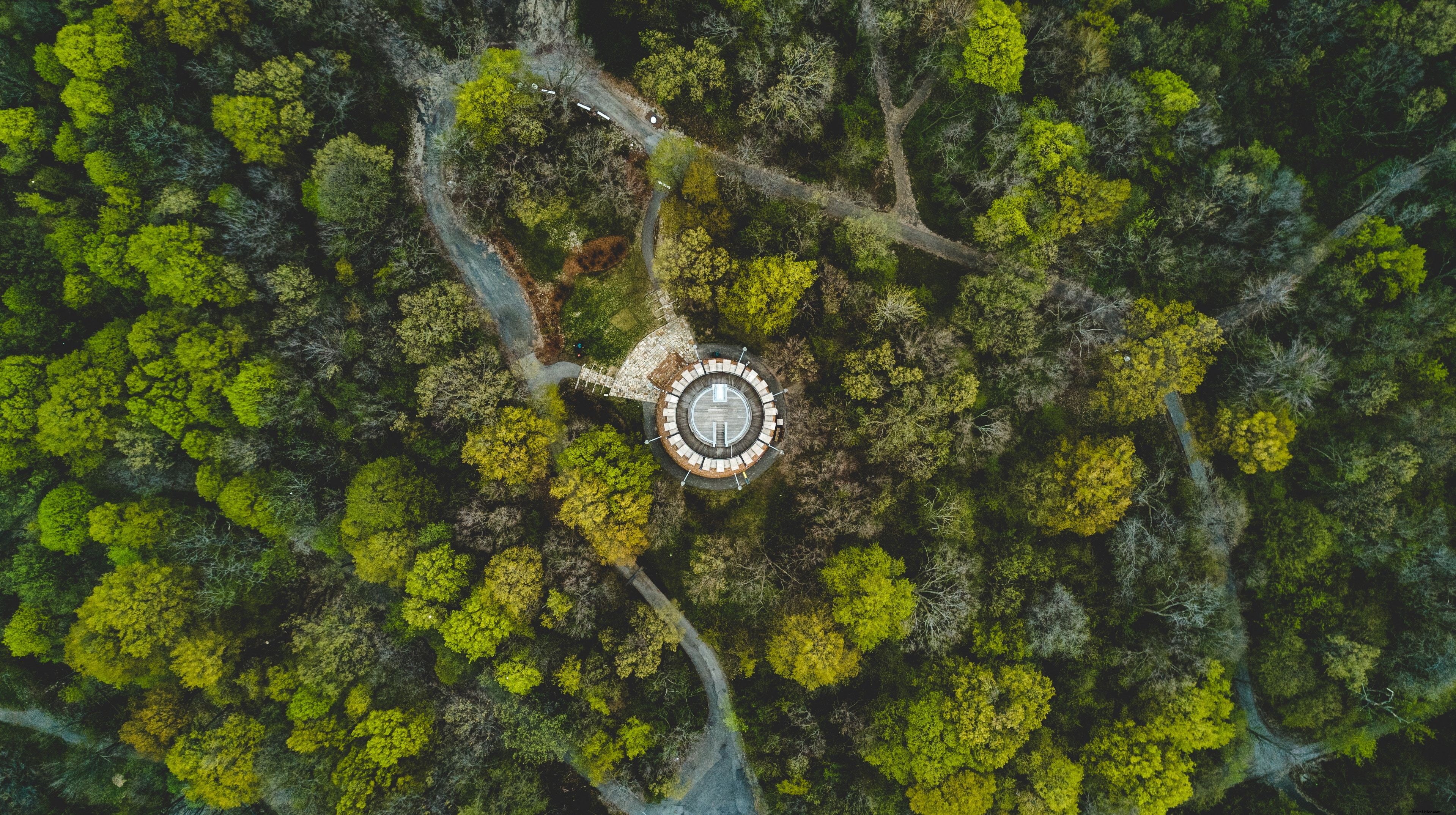 Vue aérienne du parc du Québec