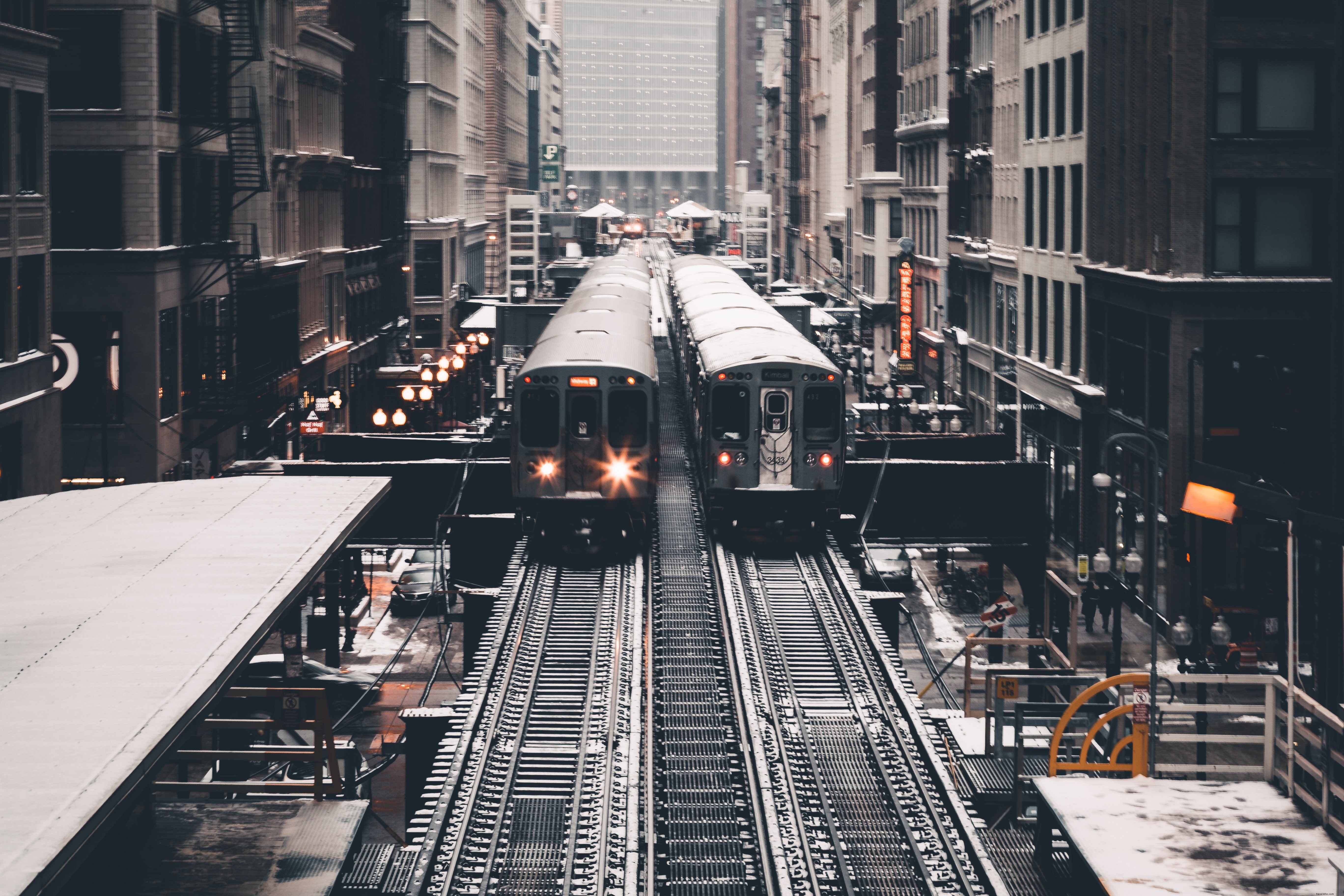 Photo d une station de métro à Chicago