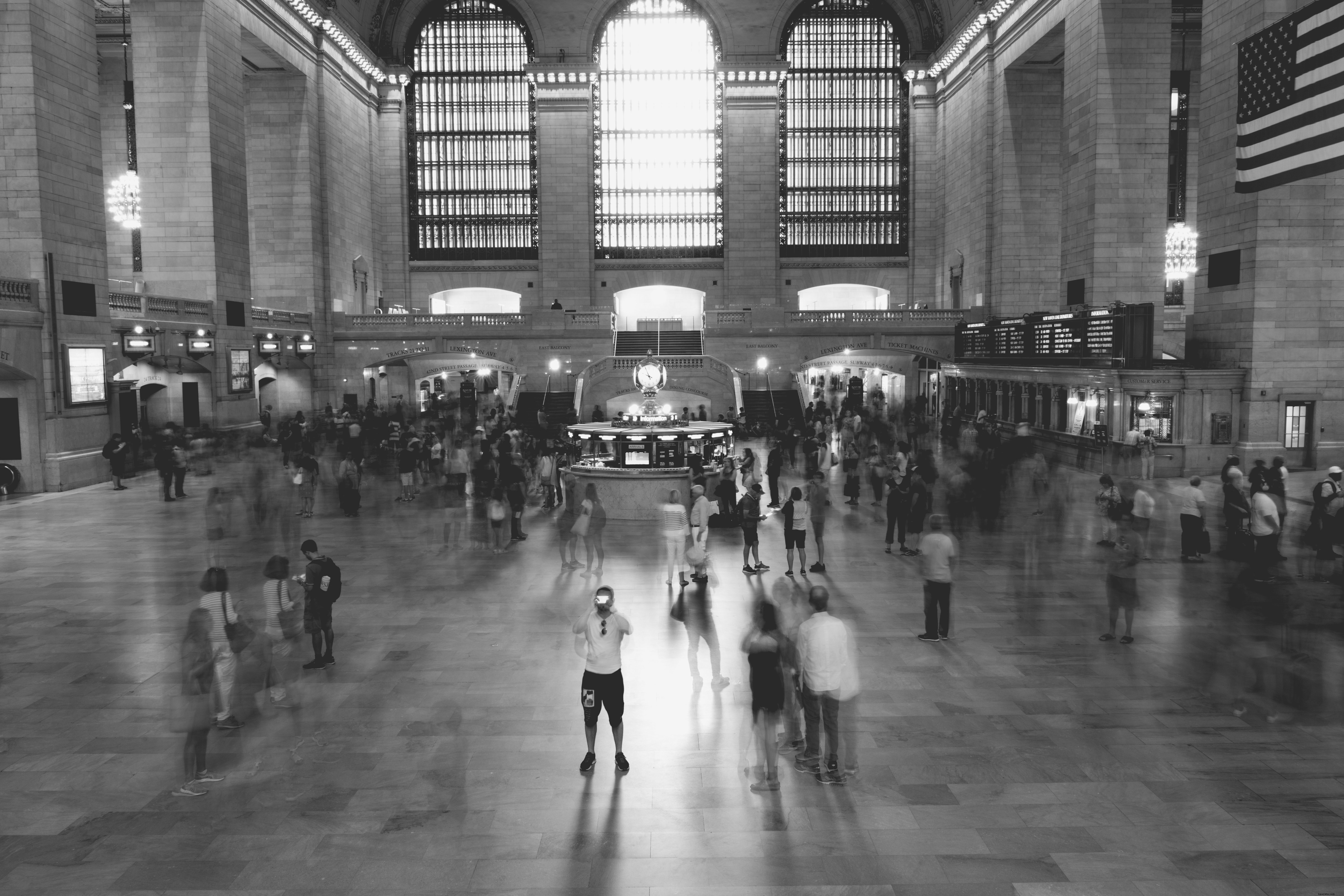 Photo en noir et blanc de Grand Central