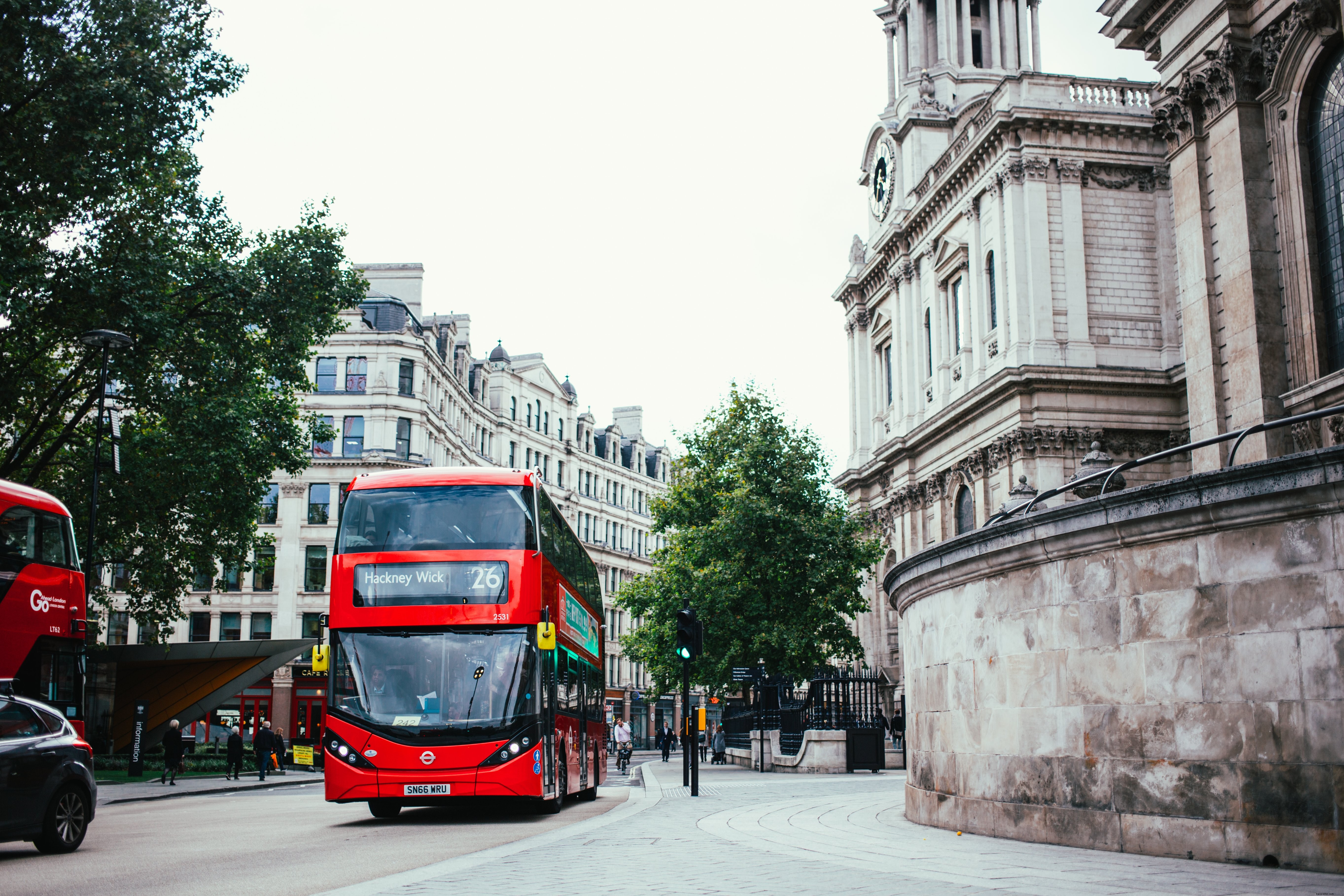 Photo d un bus à impériale à Londres