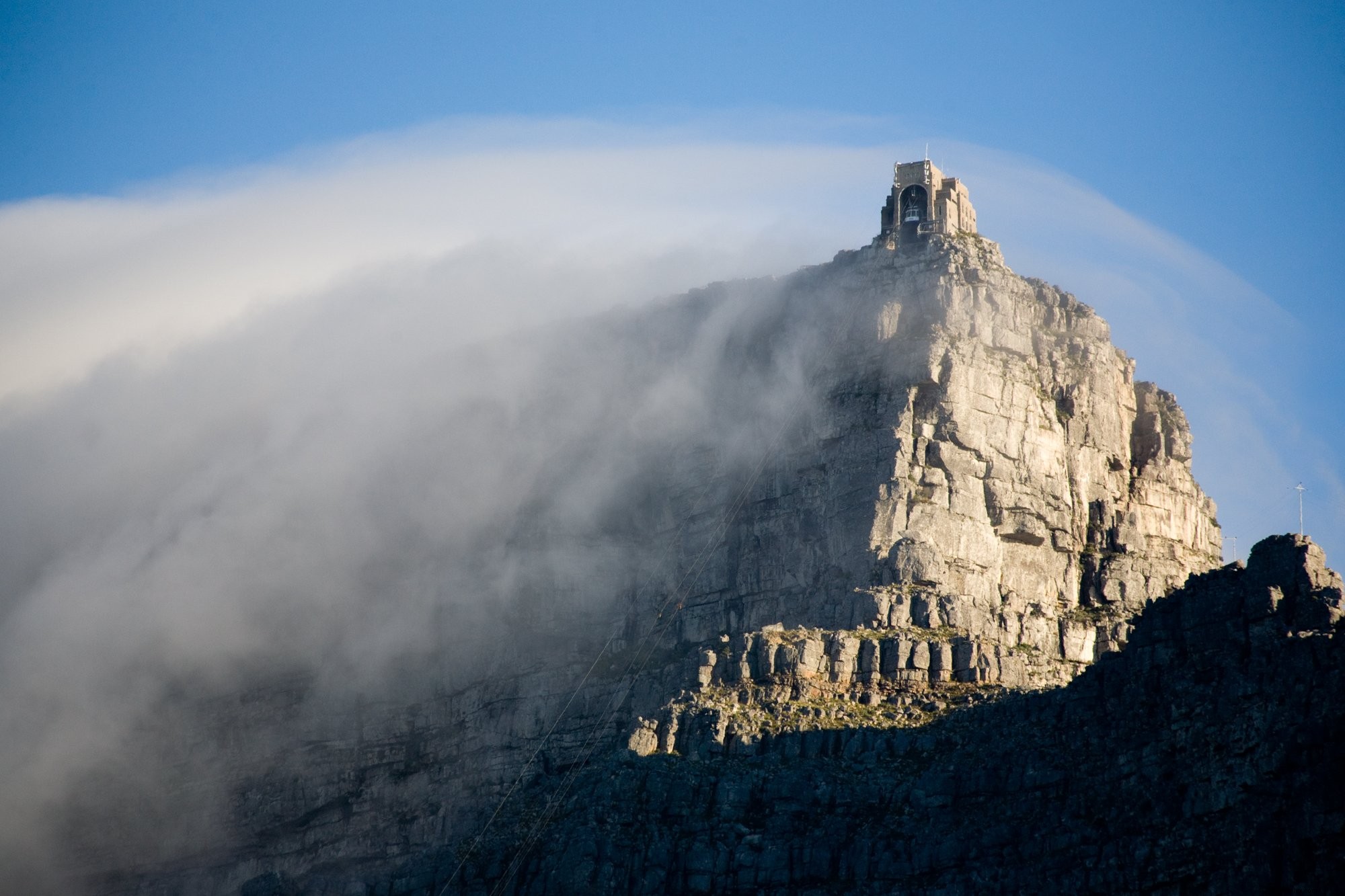 Photo de la gondole du mont Table en Afrique du Sud