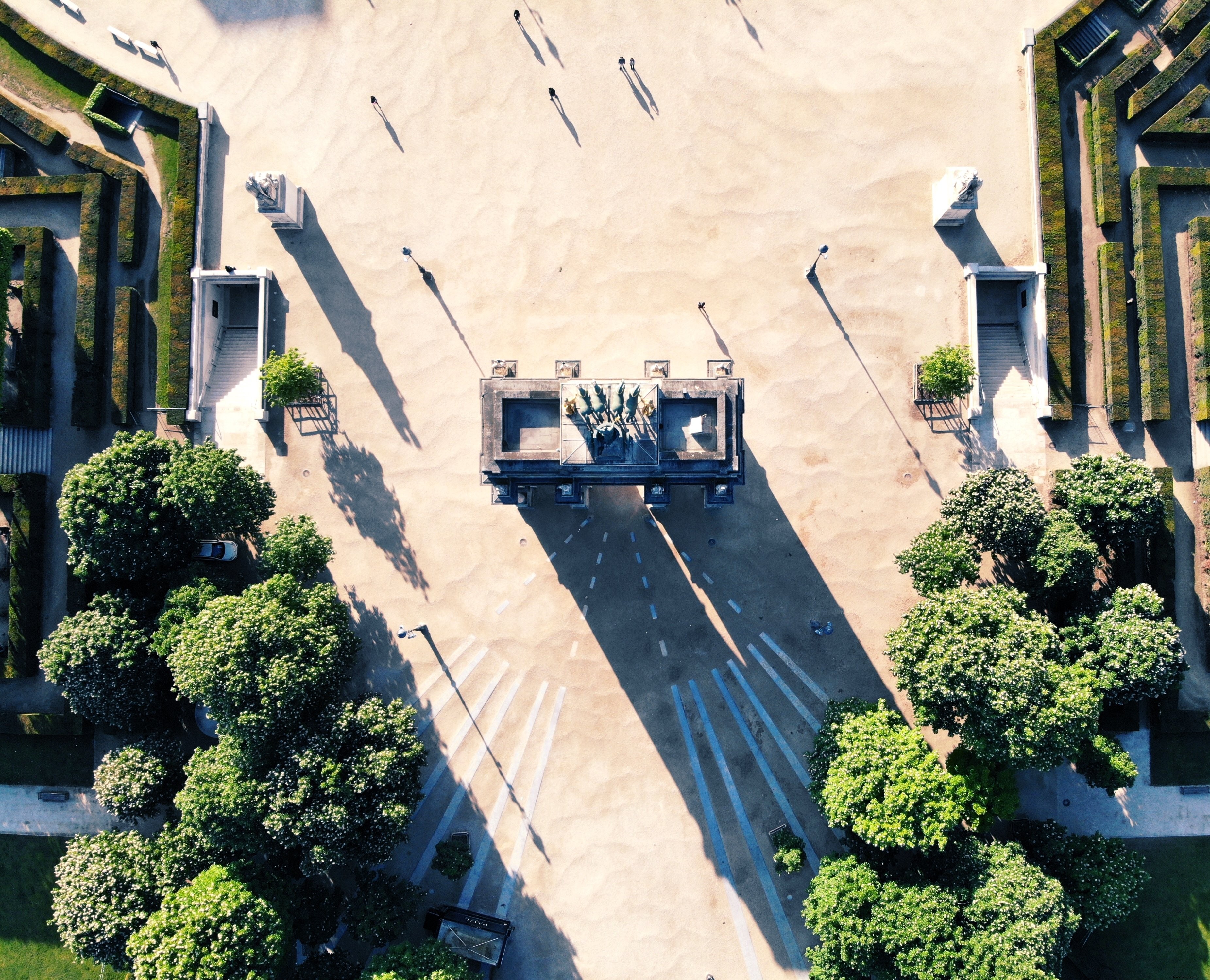 Vue aérienne de l Arc de Triomphe à Paris