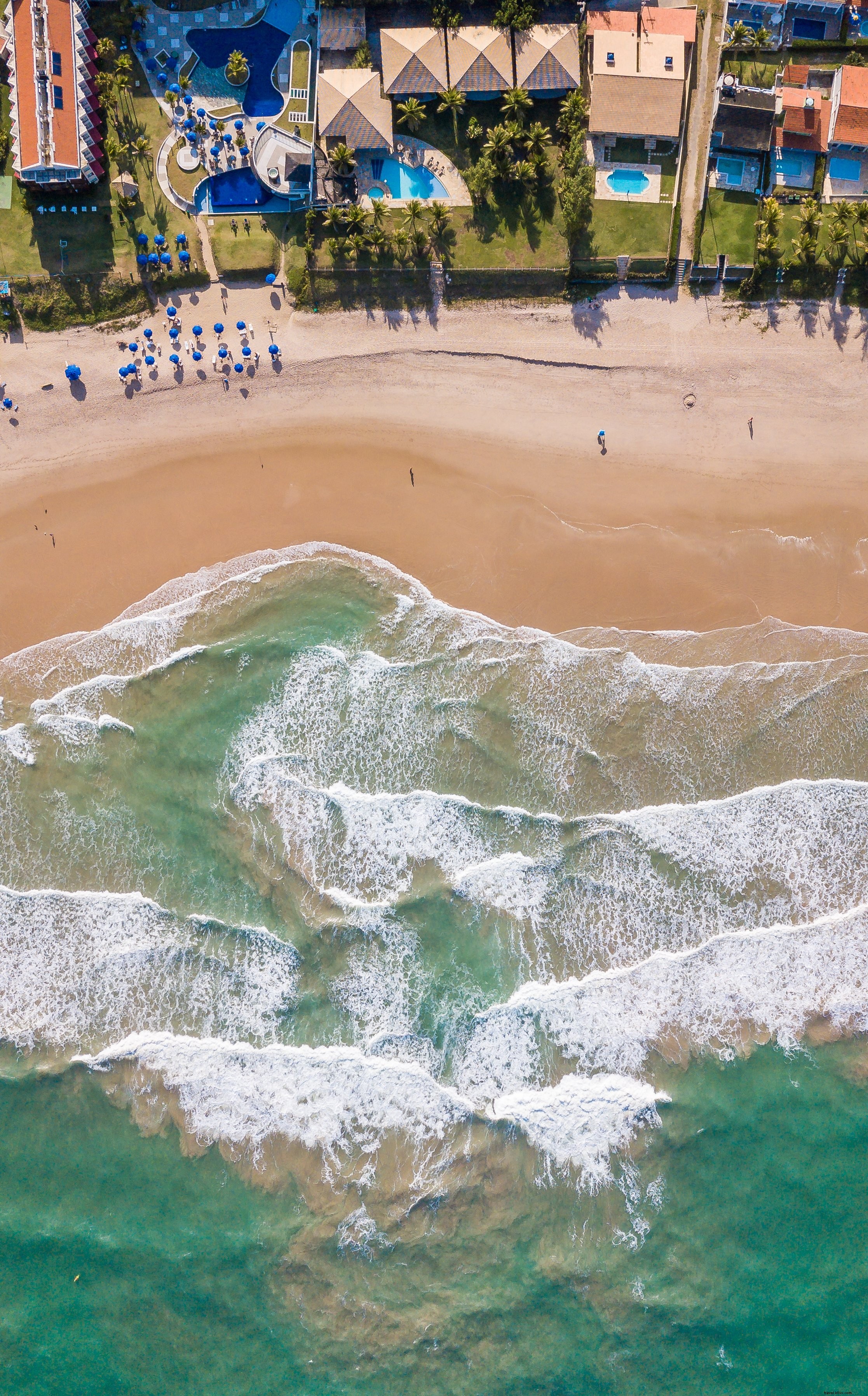 Vue de la plage de la station balnéaire