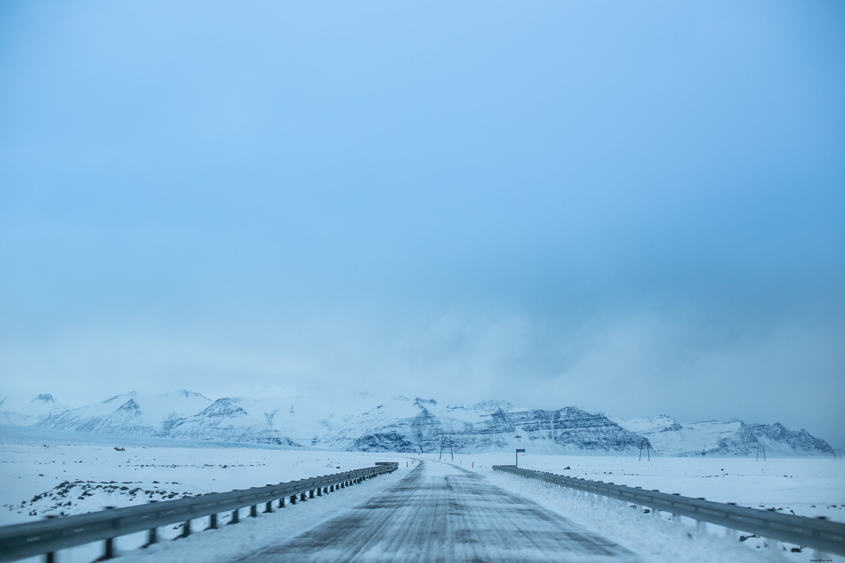 Route islandaise en hiver – Photo
