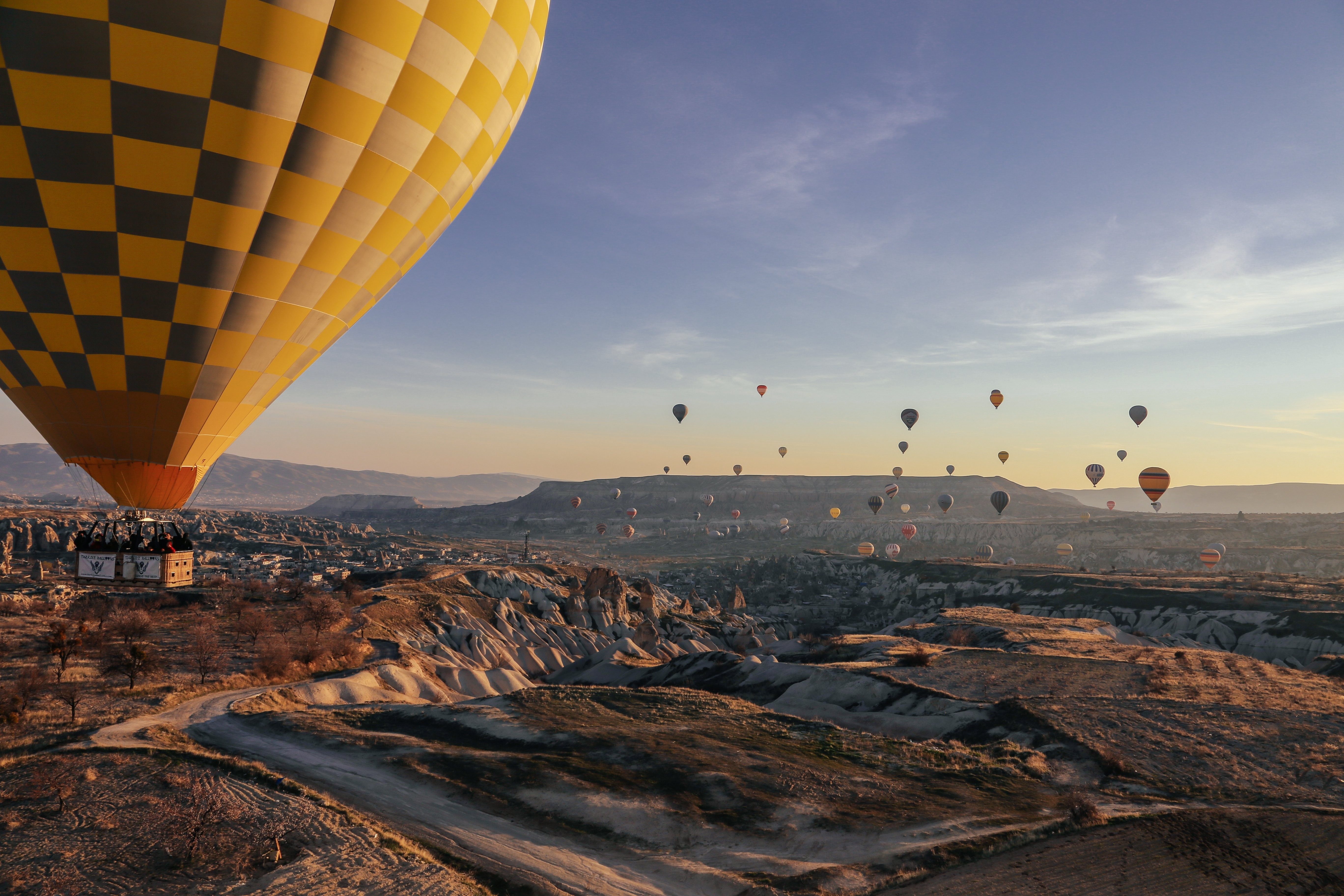 Balade en montgolfière avec vue photographique