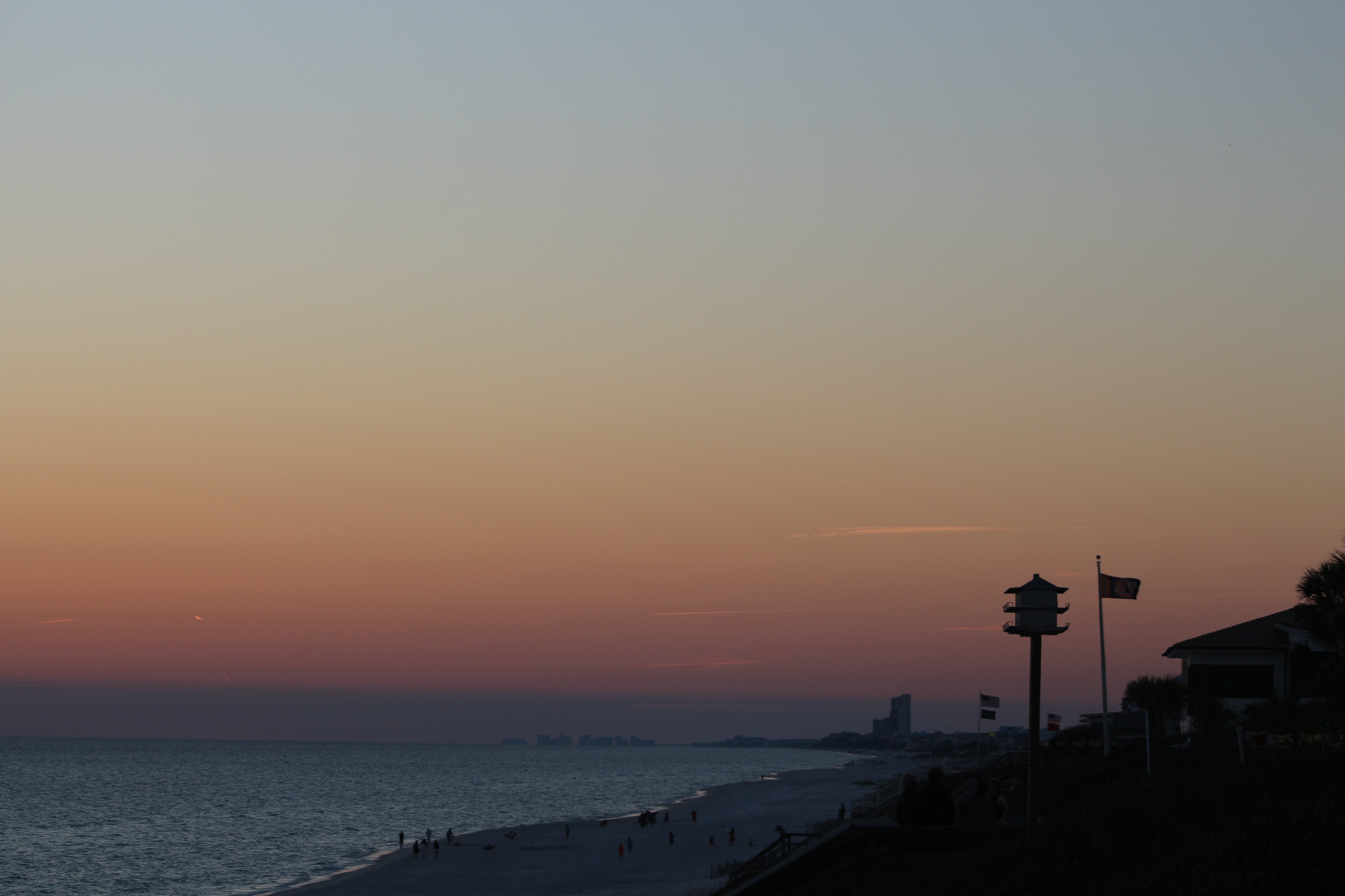 Photo d’un coucher de soleil rose