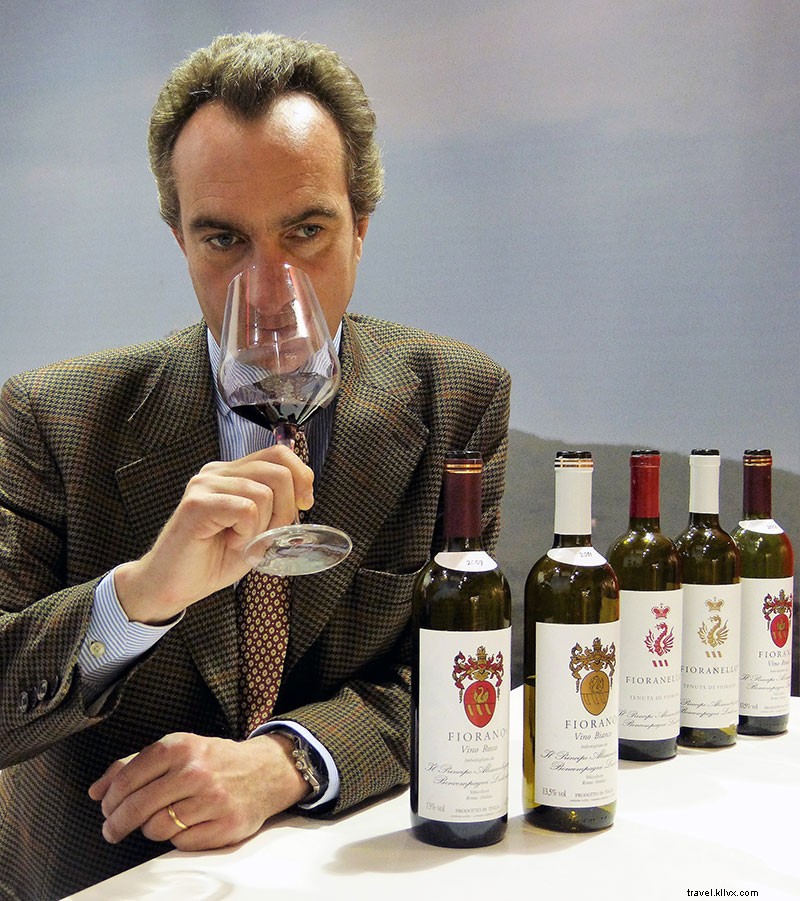 Déguster du vin avec le prince à Rome