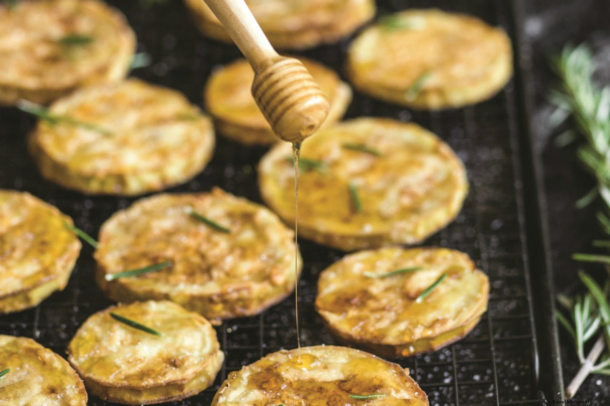 Aubergines frites au miel et romarin, à la façon espagnole