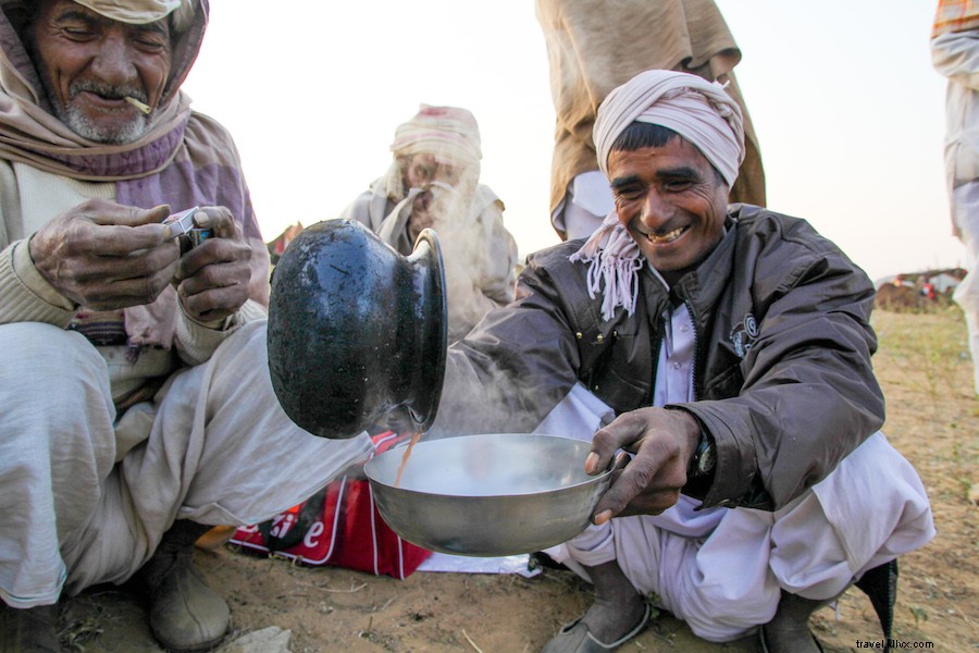 Chai au lait de chameau à Pushkar