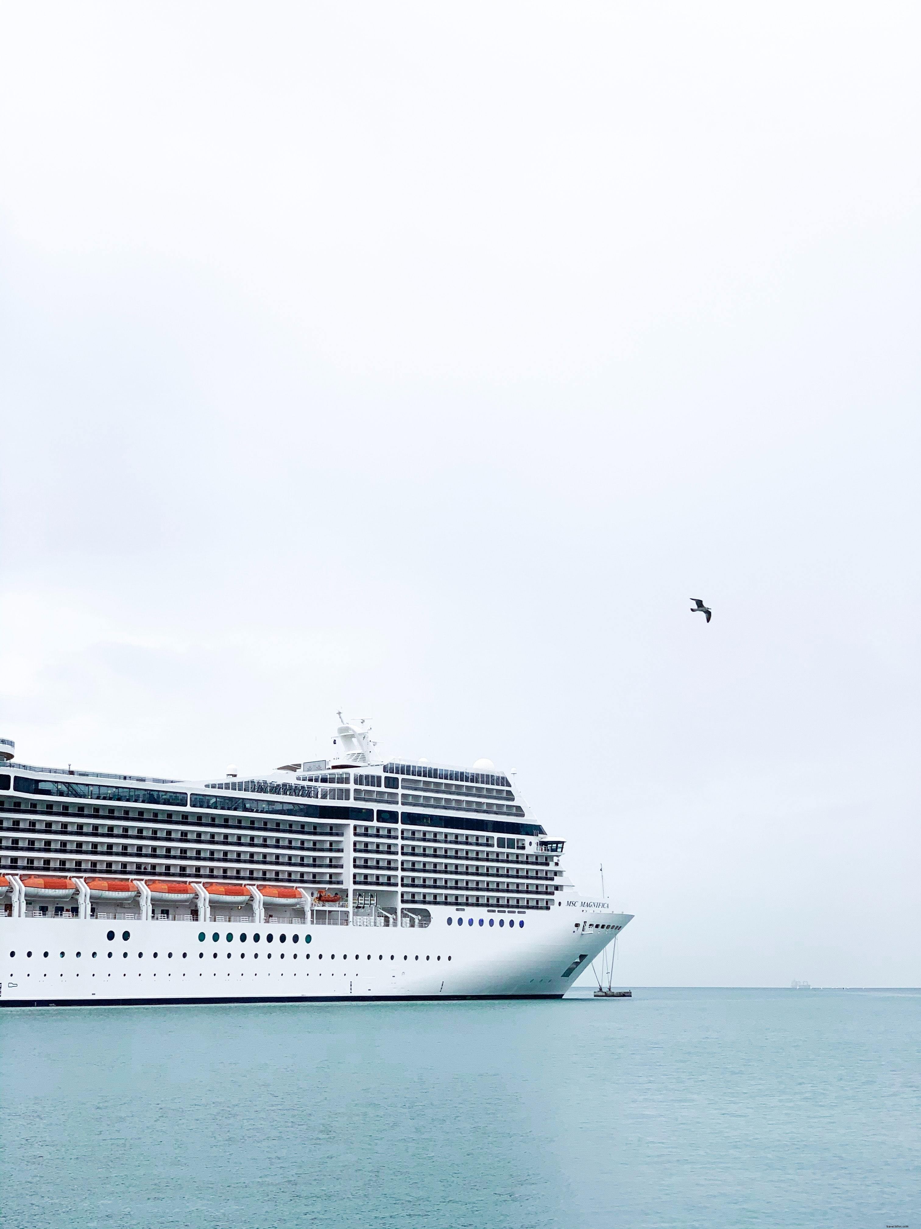 Photo d’un paquebot de croisière en pleine mer
