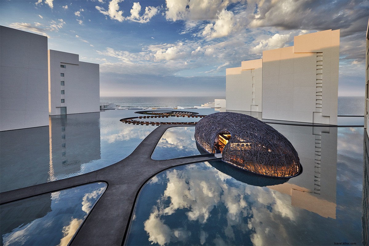 Vue sur le Viceroy Los Cabos, un hôtel qui défie la gravité