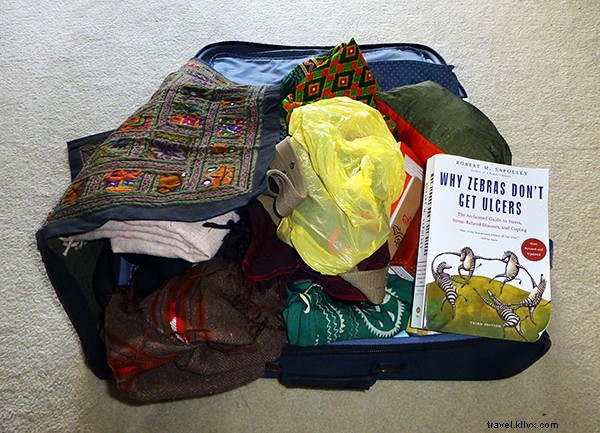 Ce que je garde dans mon placard : un sac à dos et trois boîtes