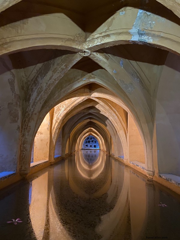 Reflets dans le palais de l Alcazar de Grenade