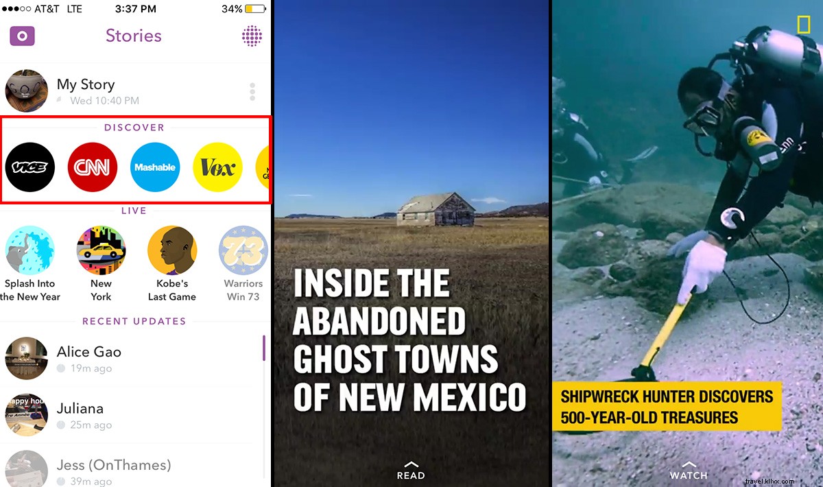 Guide complet Snapchat pour les voyageurs