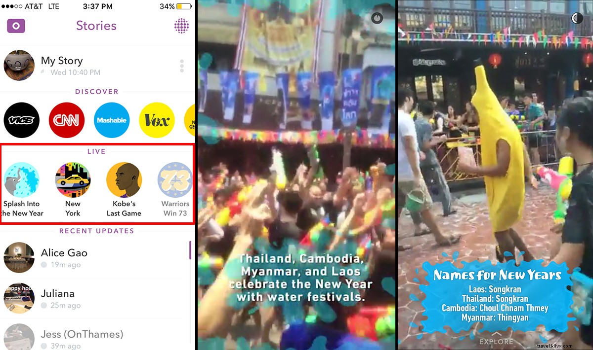 Guide complet Snapchat pour les voyageurs